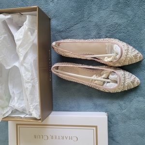 Charter Club Blush Beaded Flats 5